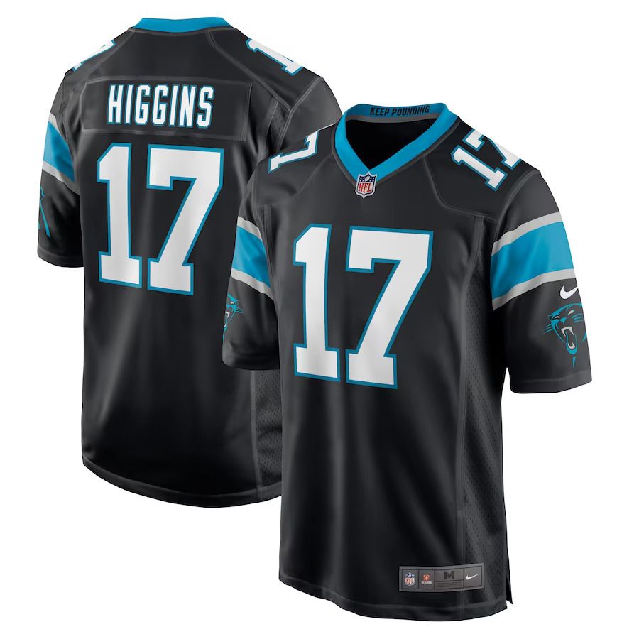 Men Carolina Panthers #17 Rashard Higgins Nike Black Game Player NFL Jersey->customized nfl jersey->Custom Jersey